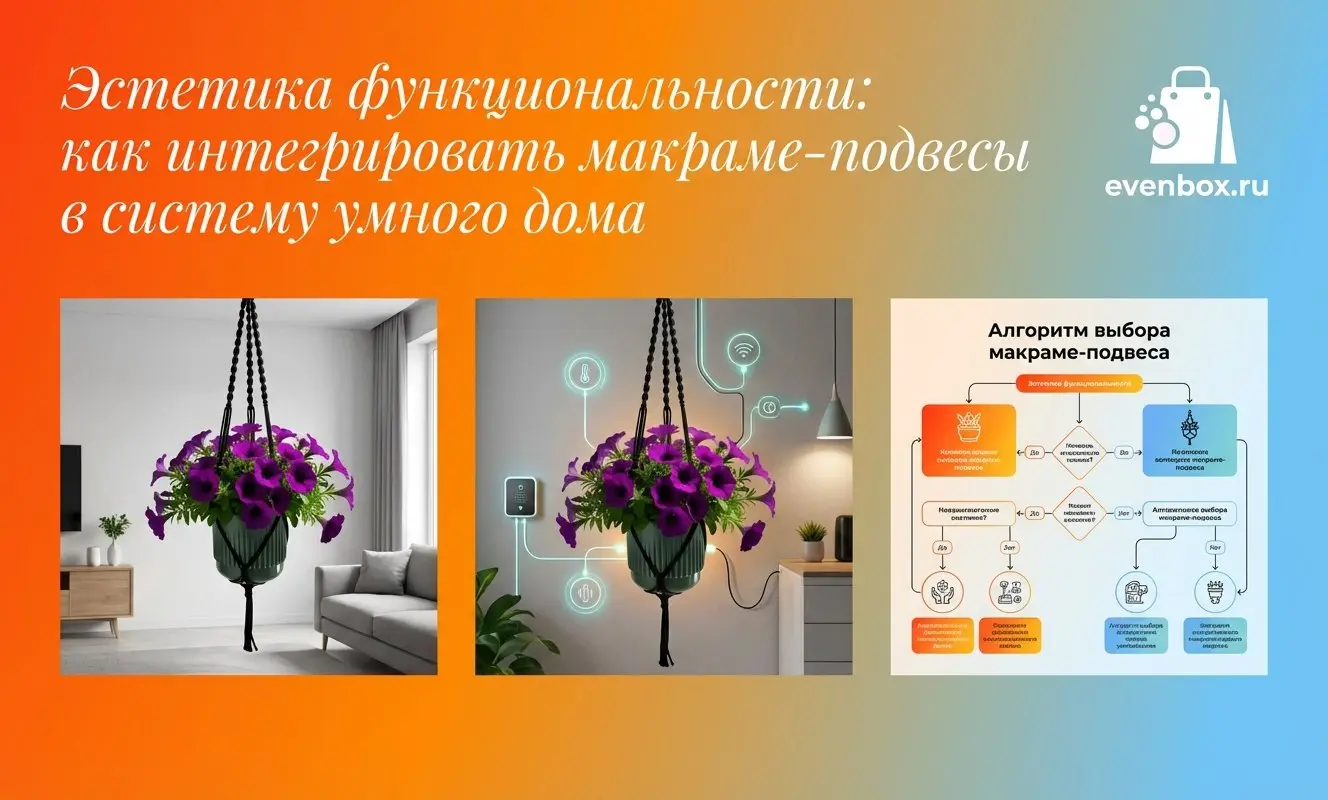 Эстетика функциональности: как интегрировать макраме-подвесы в систему умного дома