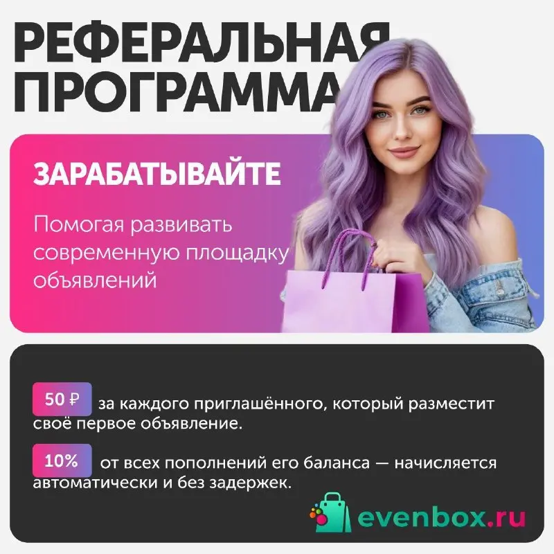 Evenbox: Раскройте Потенциал Вашего Бизнеса с Мощной Платформой Объявлений и Партнерской Программой!