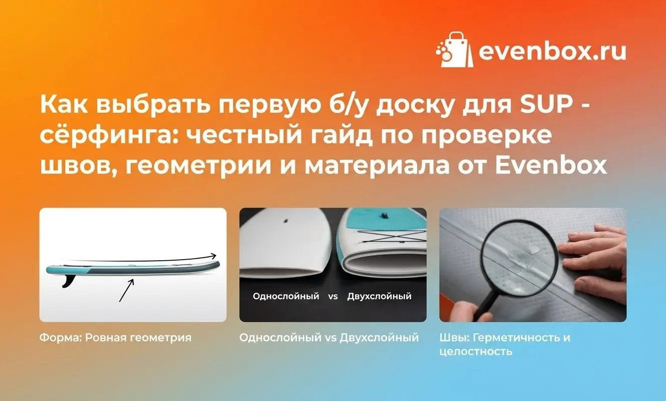 Как выбрать первую б/у доску для SUP-серфинга: честный гайд по проверке швов, геометрии и материала от Evenbox