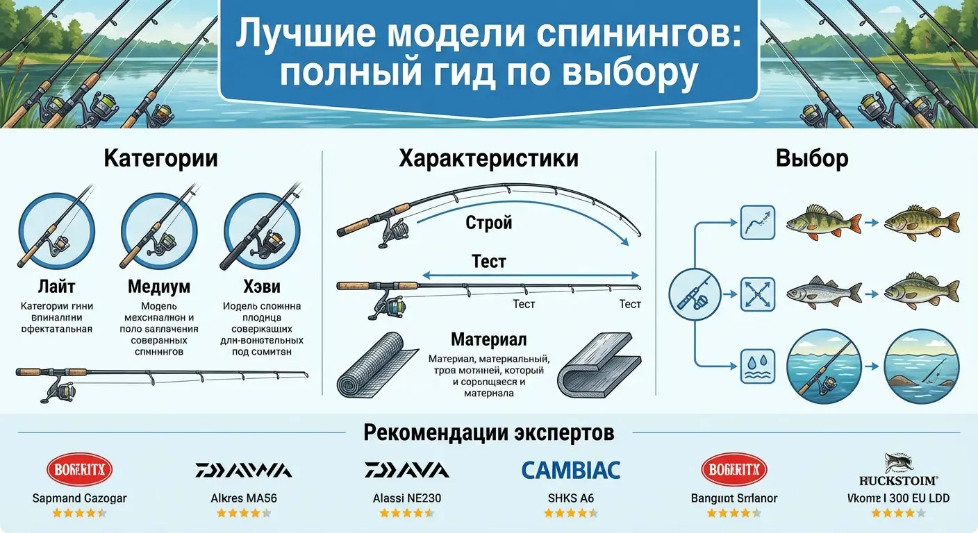 Лучшие модели спиннингов: виды, отличия и подробное описание