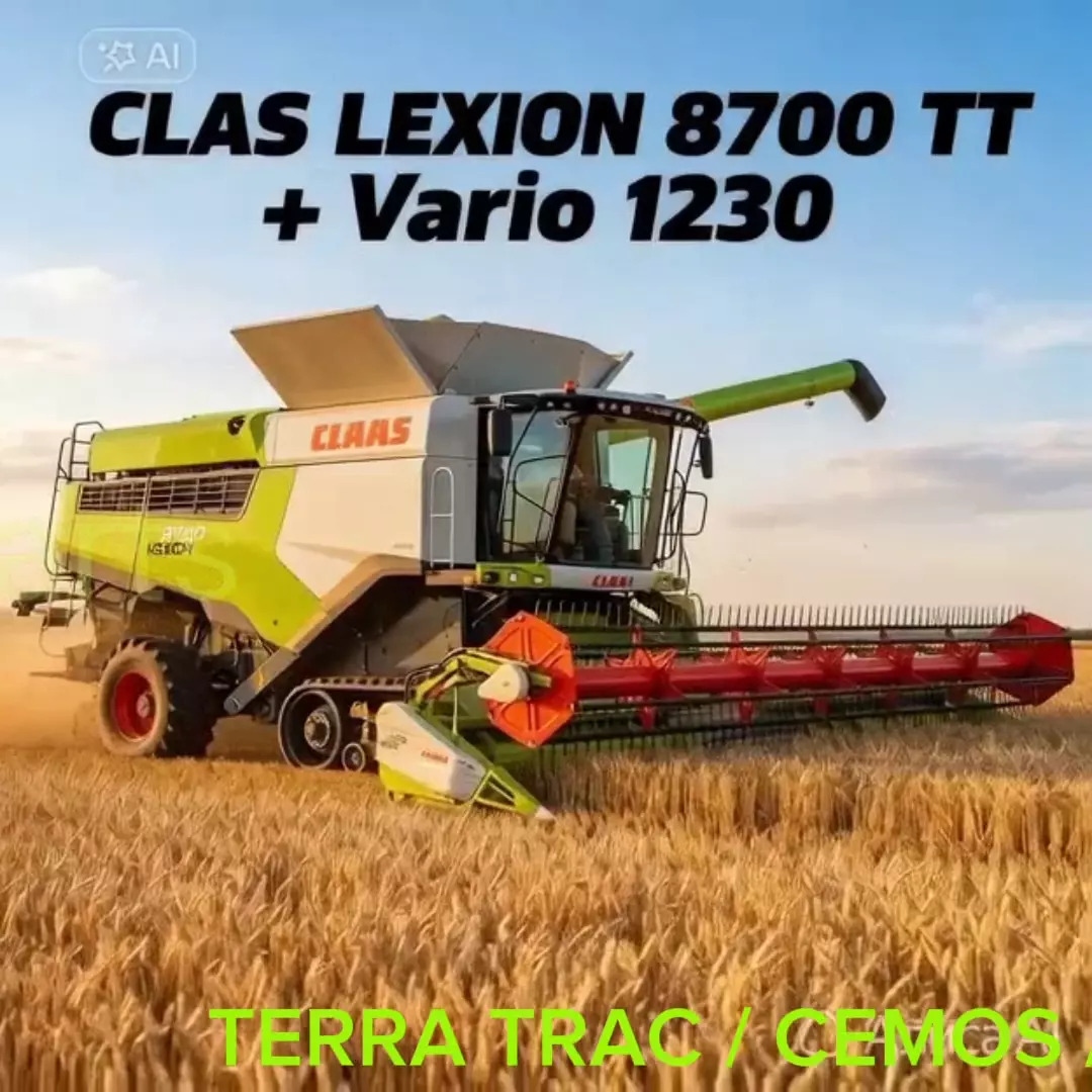 CLAAS LEXION 8700 TT + Vario 1230 / TERRA TRAC / CEMOS / Топ-состояние