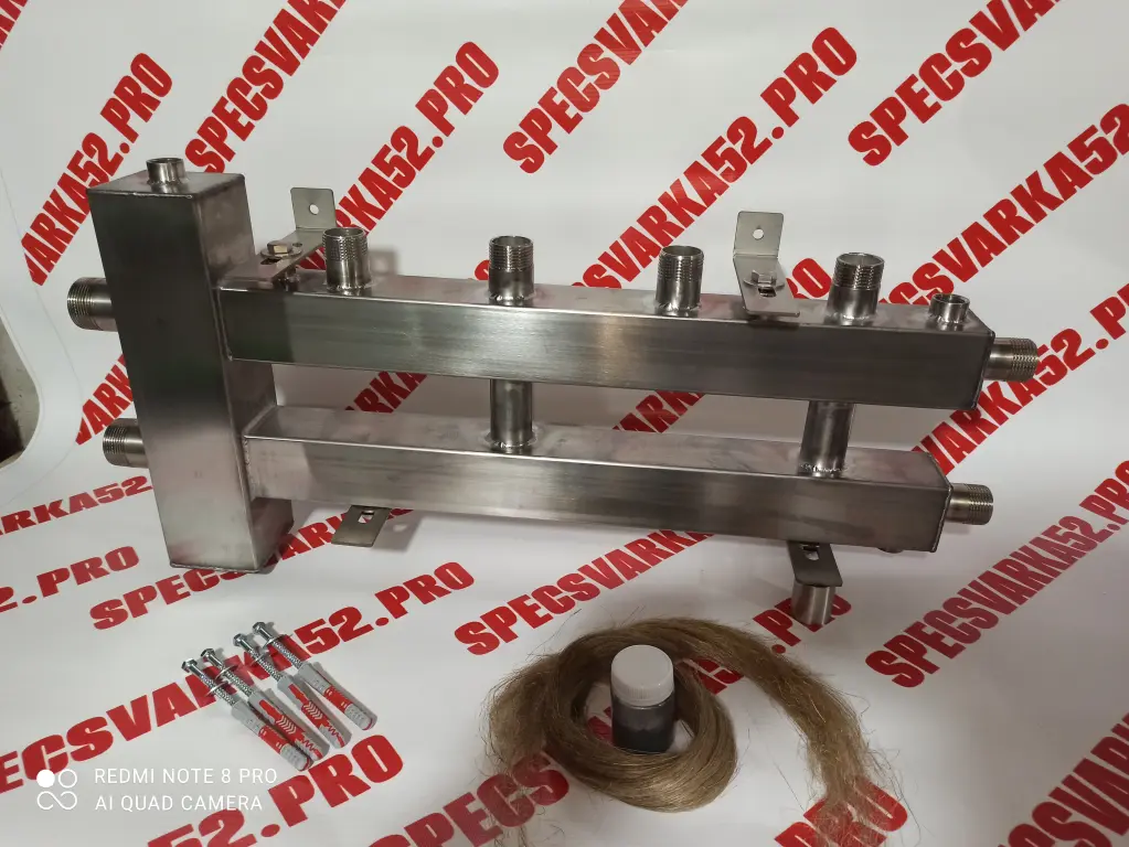 Гидрострелка-коллектор из нержавейки 304 три контура