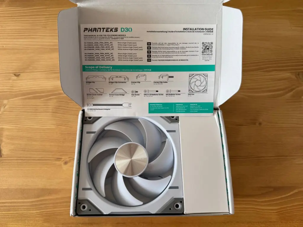 Вентиляторы Phanteks D30 120 White ARGB - Купить Комплект