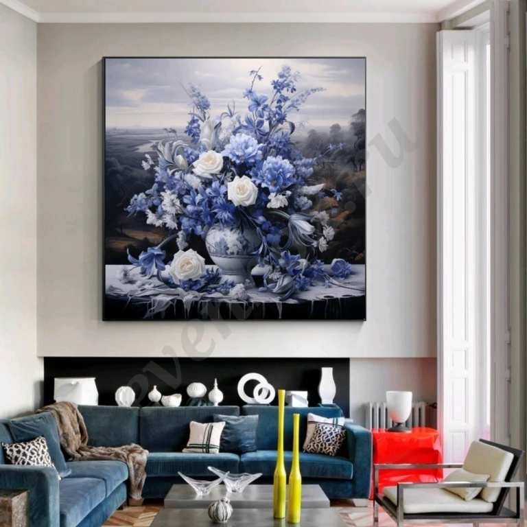 Большая картина маслом натюрморт Детальная проработка