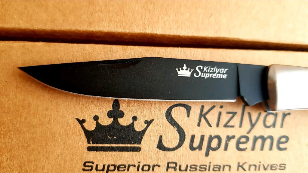 Нож Kizlyar Supreme Gent D2 Bone Black Titanium