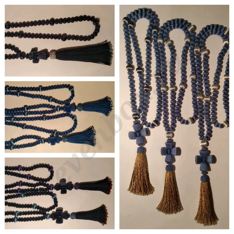 Чётки с бисером, архиерейские, ручной работы