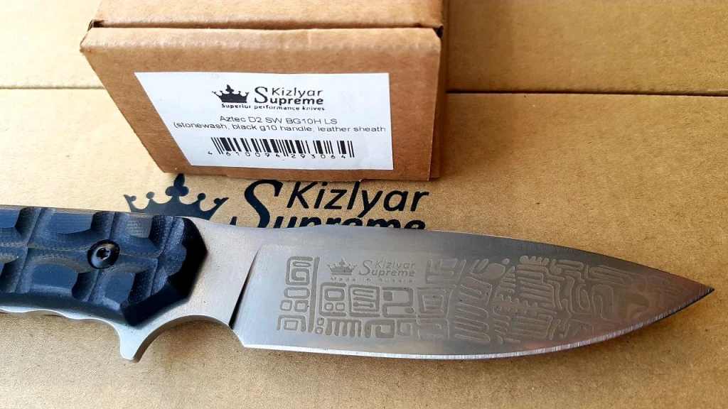 Нож Kizlyar Supreme Aztec Кожаные ножны
