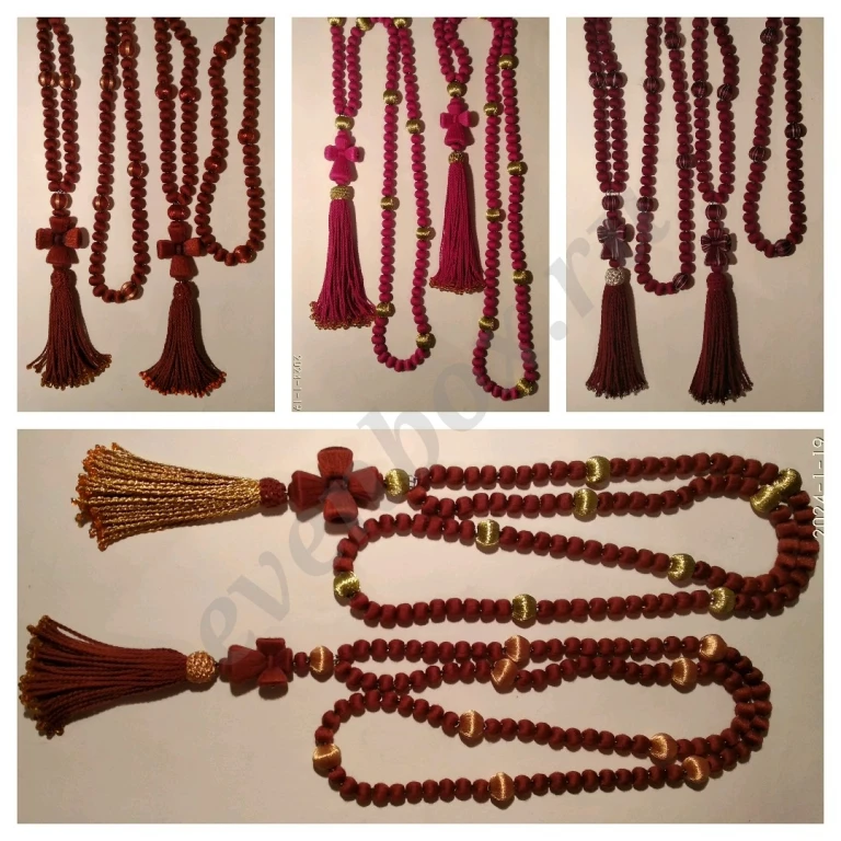 Чётки с бисером, архиерейские, ручной работы