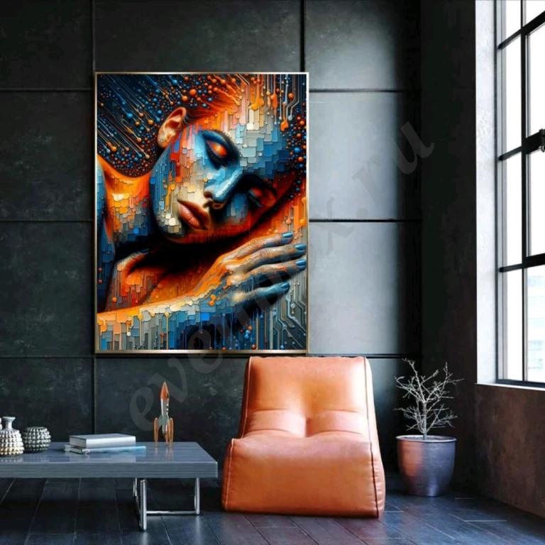 Картина маслом на холсте Абстрактный портрет