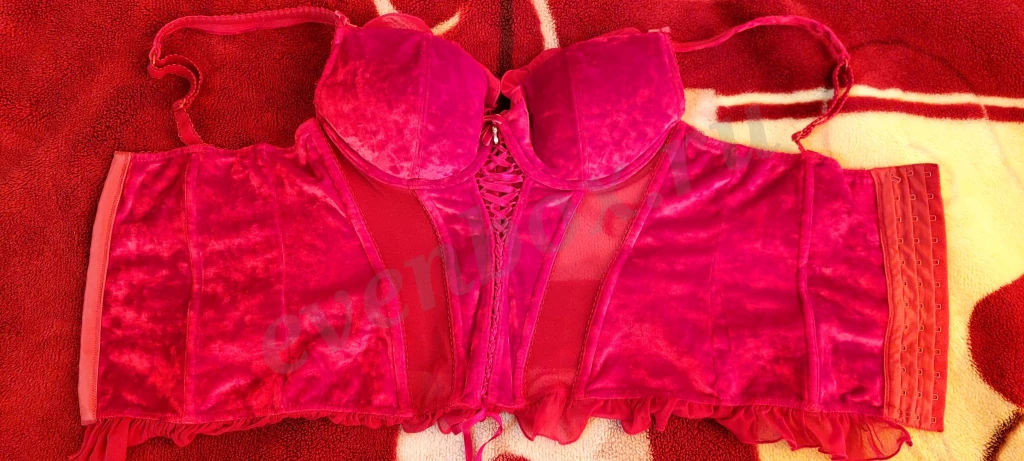 корсет бюстье бархатное