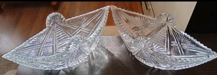 Ладья хрустальная СССР винтаж Чехия