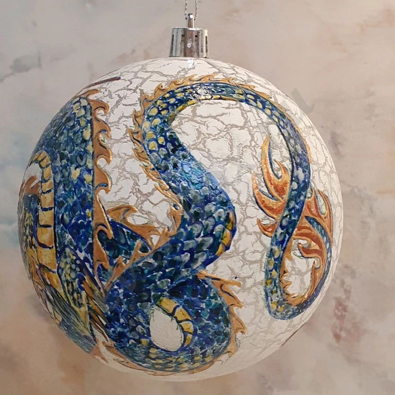 Елочный шар ручной работы Дракон