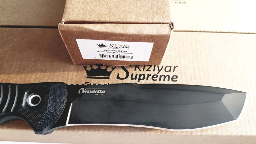 Нож Kizlyar Supreme Vendetta D2 Black Titanium