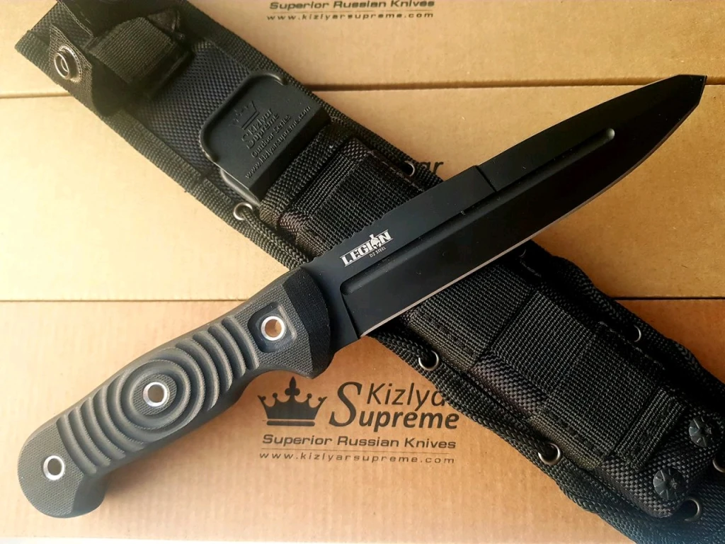 Нож Kizlyar Supreme Legion D2 Black Titanium