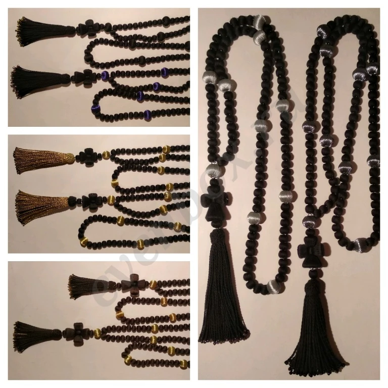 Чётки с бисером, архиерейские, ручной работы