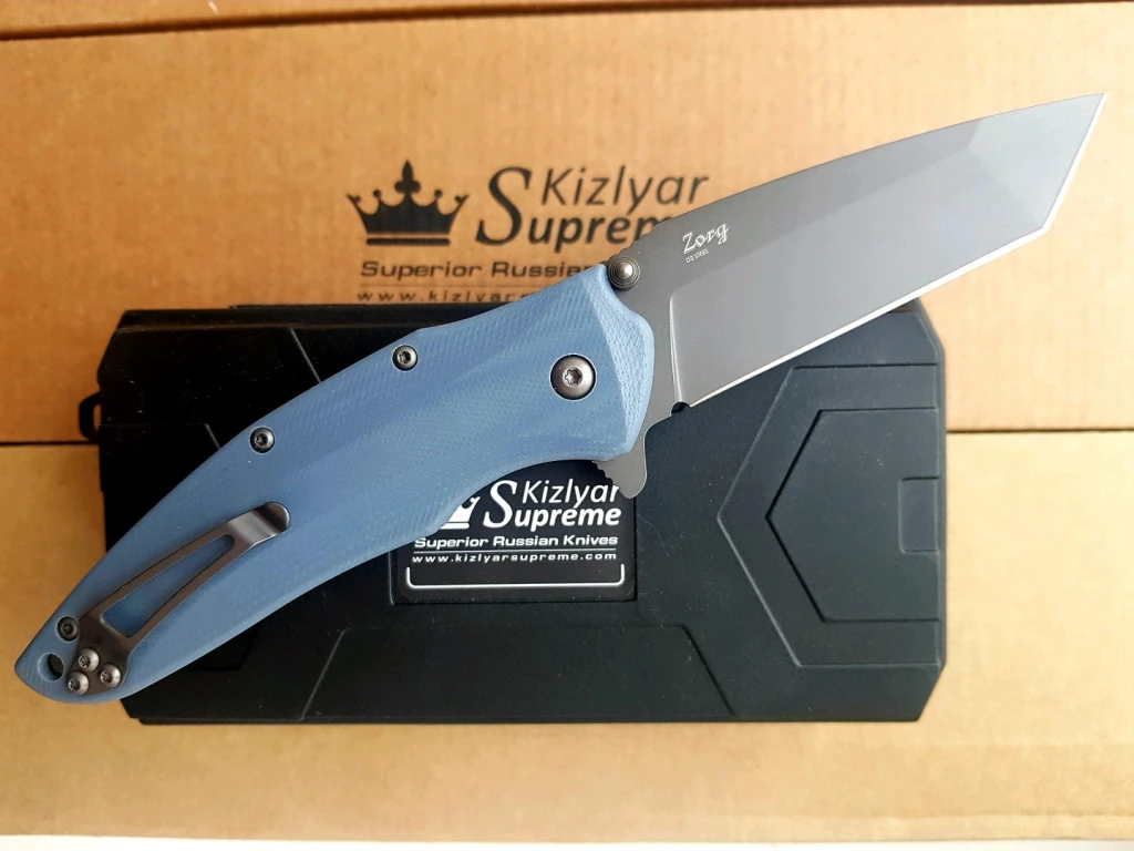 Нож Kizlyar Supreme Zorg D2 Gray Titanium