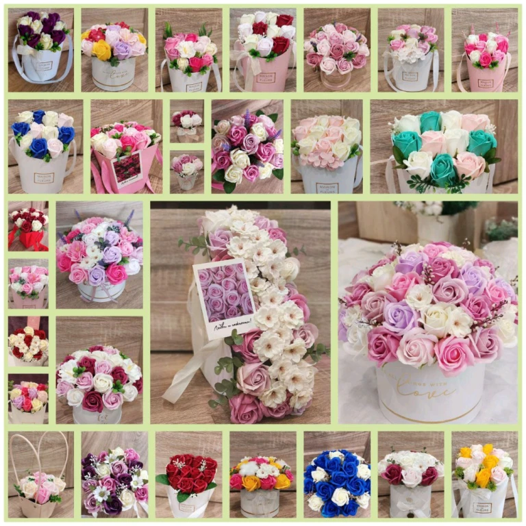 Букет из 31, 51, 101 мыльной розы