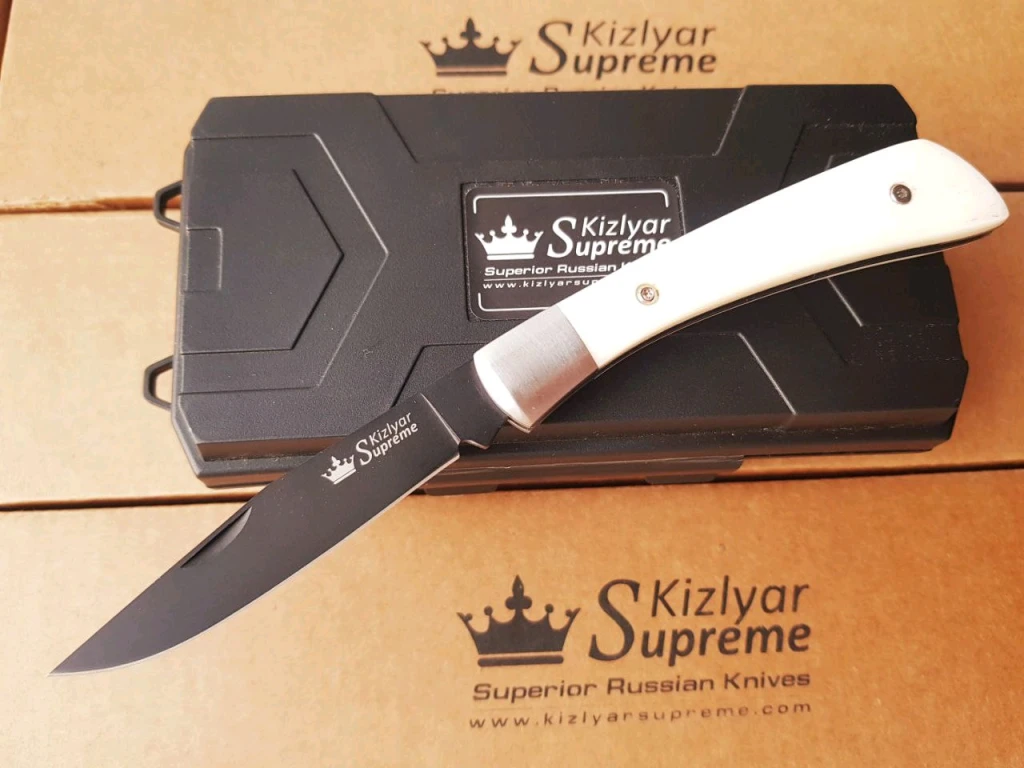 Нож Kizlyar Supreme Gent D2 Bone Black Titanium
