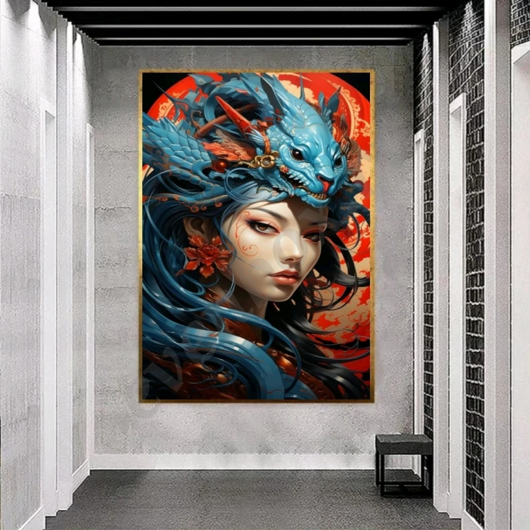 Интерьерная картина маслом Царица драконов