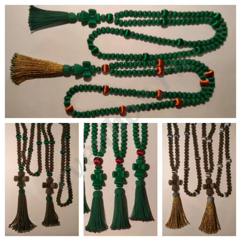 Чётки с бисером, архиерейские, ручной работы