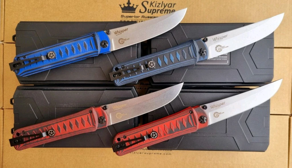 Ножи Kizlyar Supreme Whisper D2,AUS10Co,M390