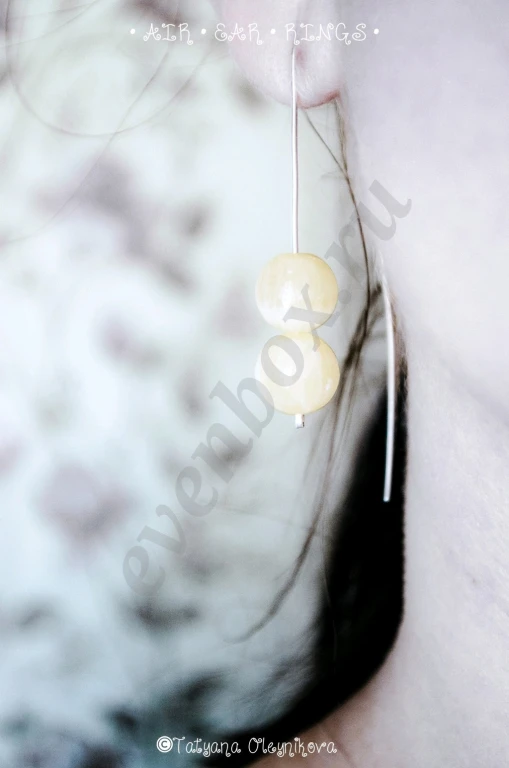 Серьги с натуральным жёлтым кальцитом