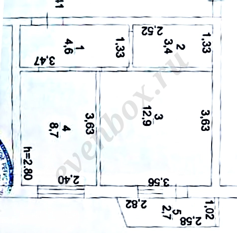 Квартира, 1 комната, 34 м², Агент