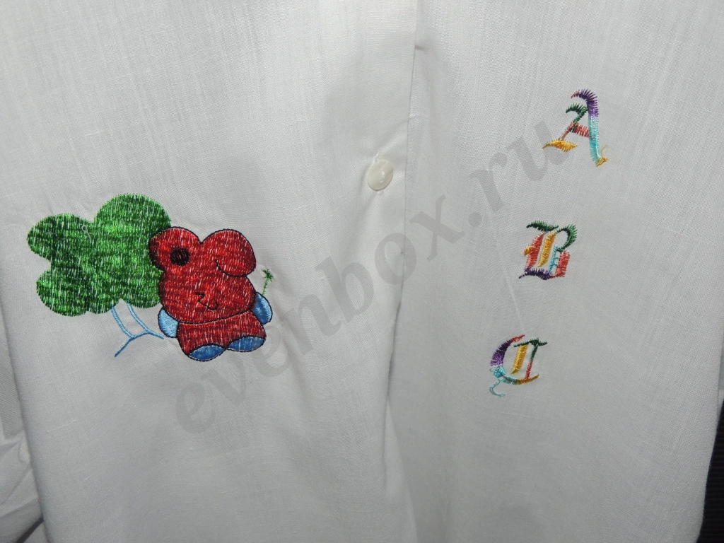 Рубашка белая с вышивкой