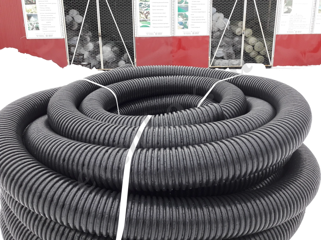 Трубы дренажные 110, 150 и плоские в асортименте