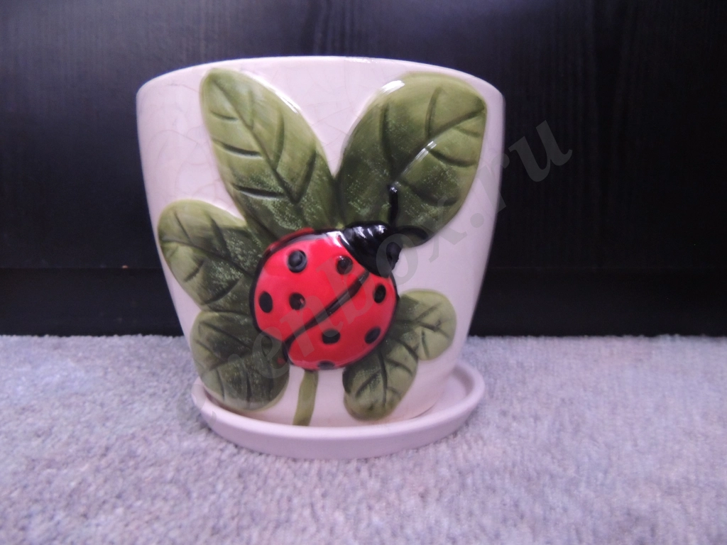 Керамический горшок для цветка 2 л.