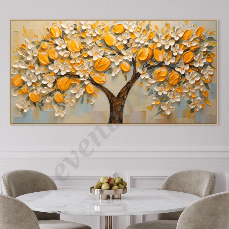 Текстурная картина маслом Фруктовое дерево