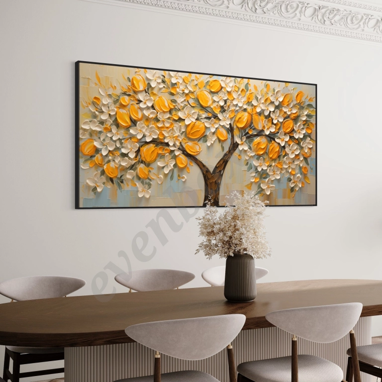 Текстурная картина маслом Фруктовое дерево