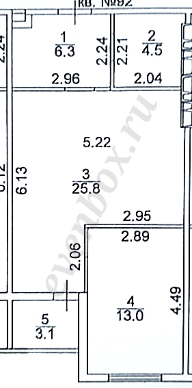Квартира, 2 комнаты, 53 м², Агент