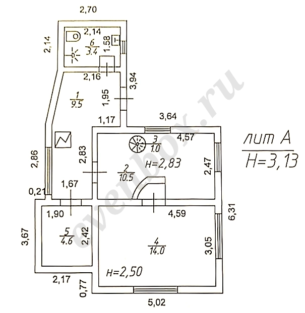 Дом, 42 м², Поселения (ИЖС), 6 сот