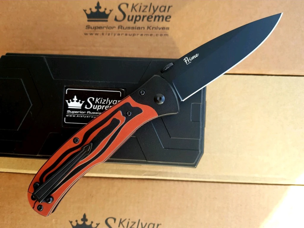 Нож Kizlyar Supreme Prim D2 Black Titanium