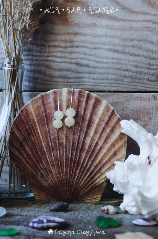 Серьги с натуральным жёлтым кальцитом