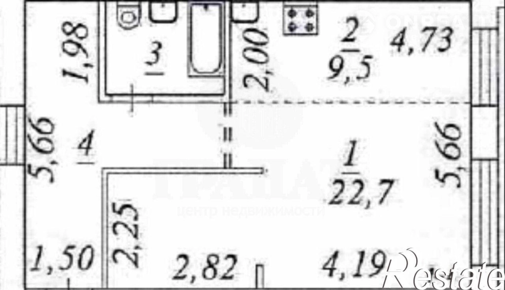 Квартира, Студия, 48 м², Собственник