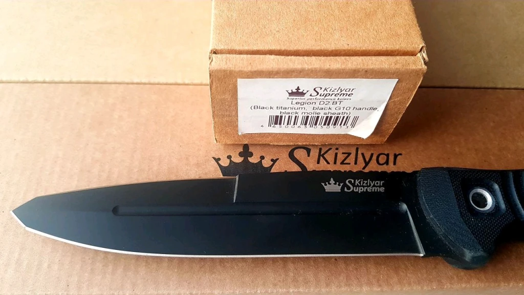 Нож Kizlyar Supreme Legion D2 Black Titanium