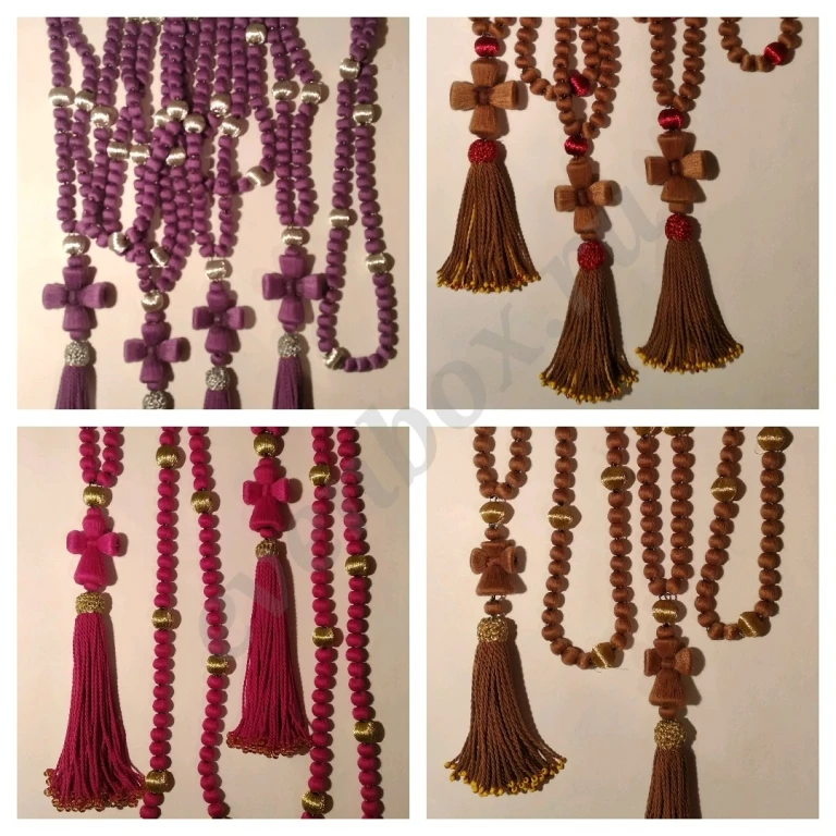 Чётки с бисером, архиерейские, ручной работы