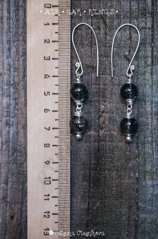 Серьги с натуральным кварцем