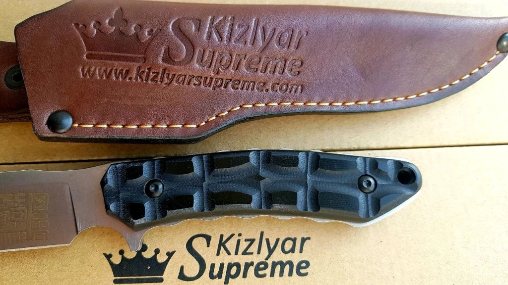 Нож Kizlyar Supreme Aztec Кожаные ножны