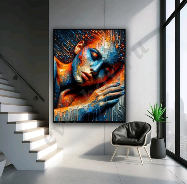 Картина маслом на холсте Абстрактный портрет