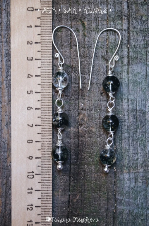 Серьги с натуральным кварцем