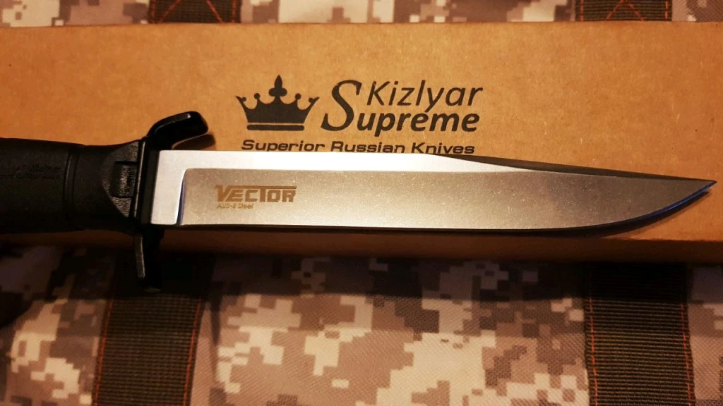 Нож Kizlyar Supreme Vector AUS8 Stonewash