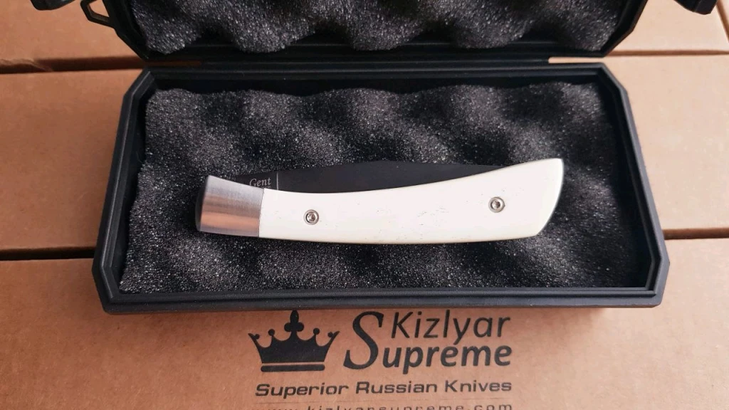Нож Kizlyar Supreme Gent D2 Bone Black Titanium
