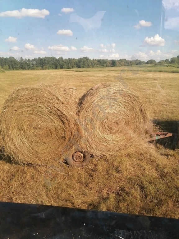 сено в рулонах и квадратных тюках