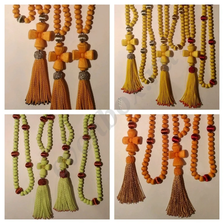 Чётки с бисером, архиерейские, ручной работы