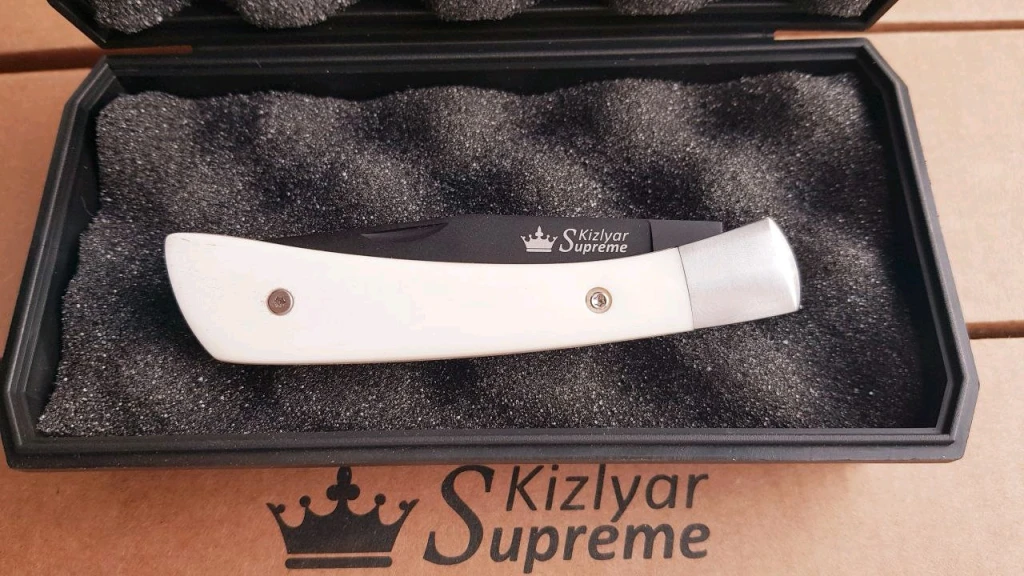 Нож Kizlyar Supreme Gent D2 Bone Black Titanium