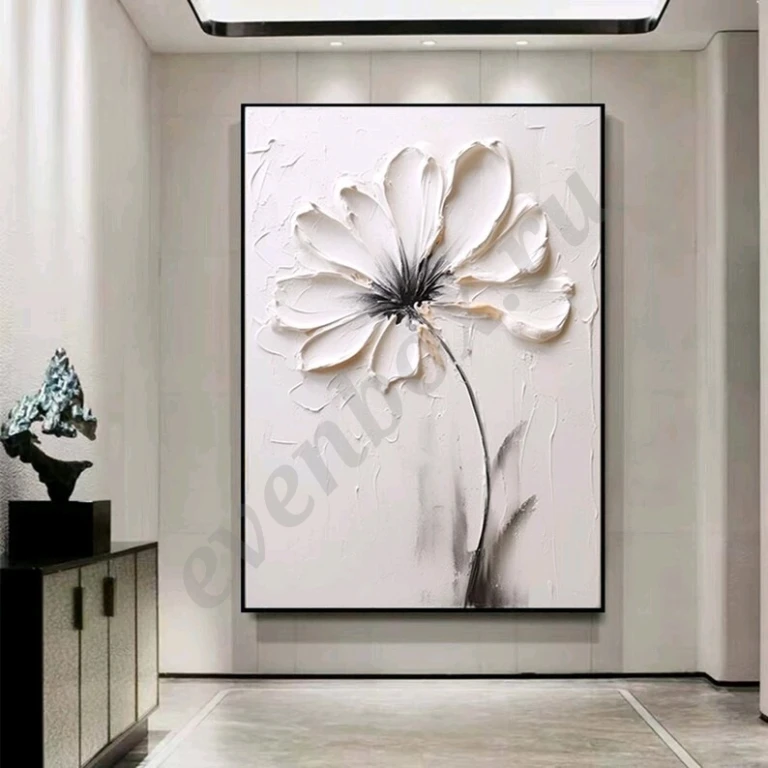 Текстурная картина маслом цветок Ручная работа