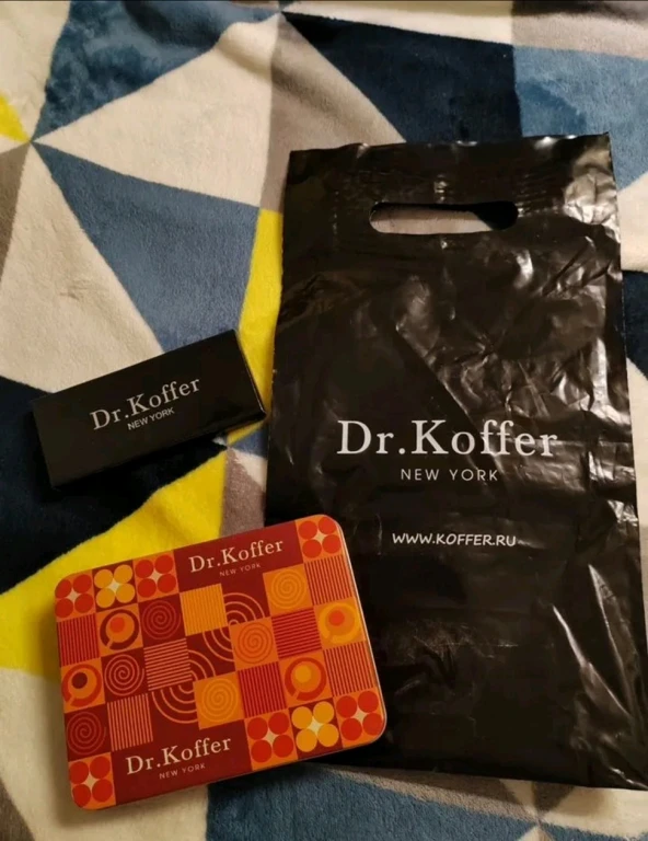 Новая кожаная Визитница Dr.Koffer (коробка, брелок)